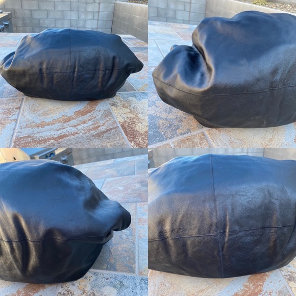 The Row Black Leather Slouchy Shoulder Bag - Picture 11 of 13